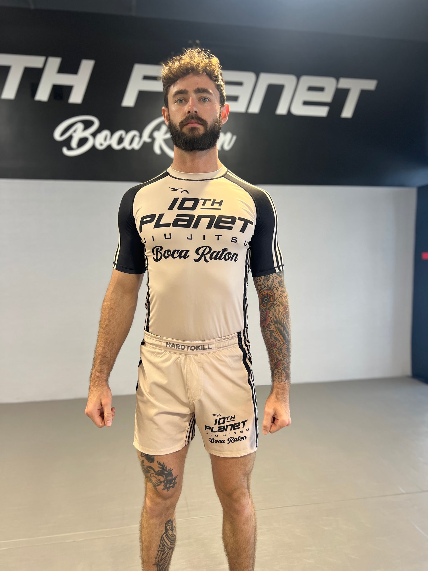 Tan and Black Rashguard (Short Sleeve)