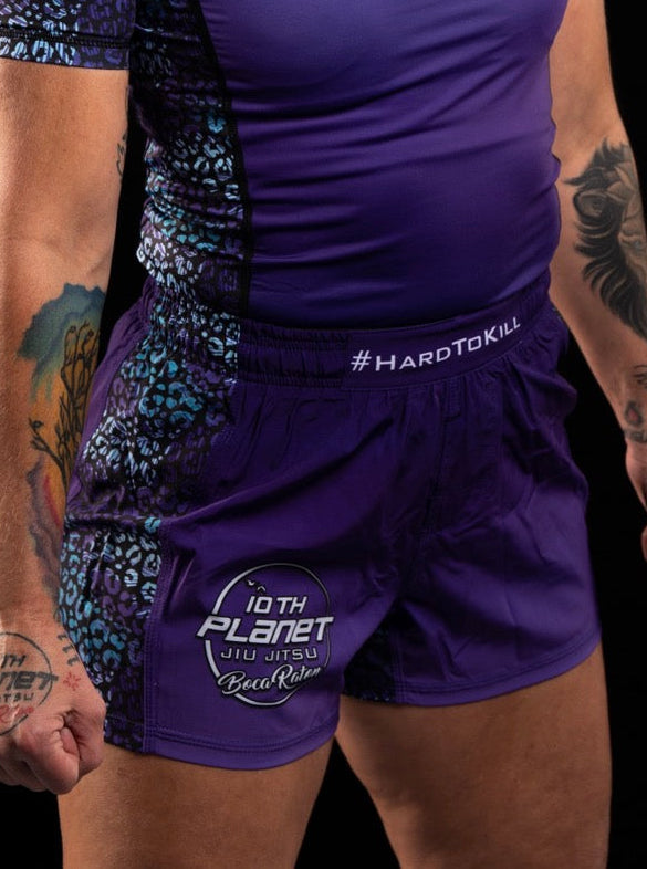 Purple Leopard Rashguard Short Sleeve