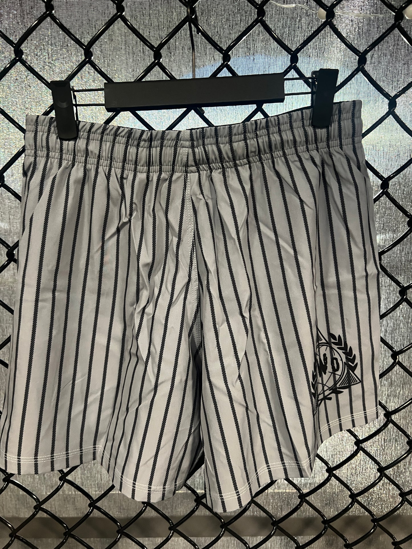 Gray Pinstripe Shorts