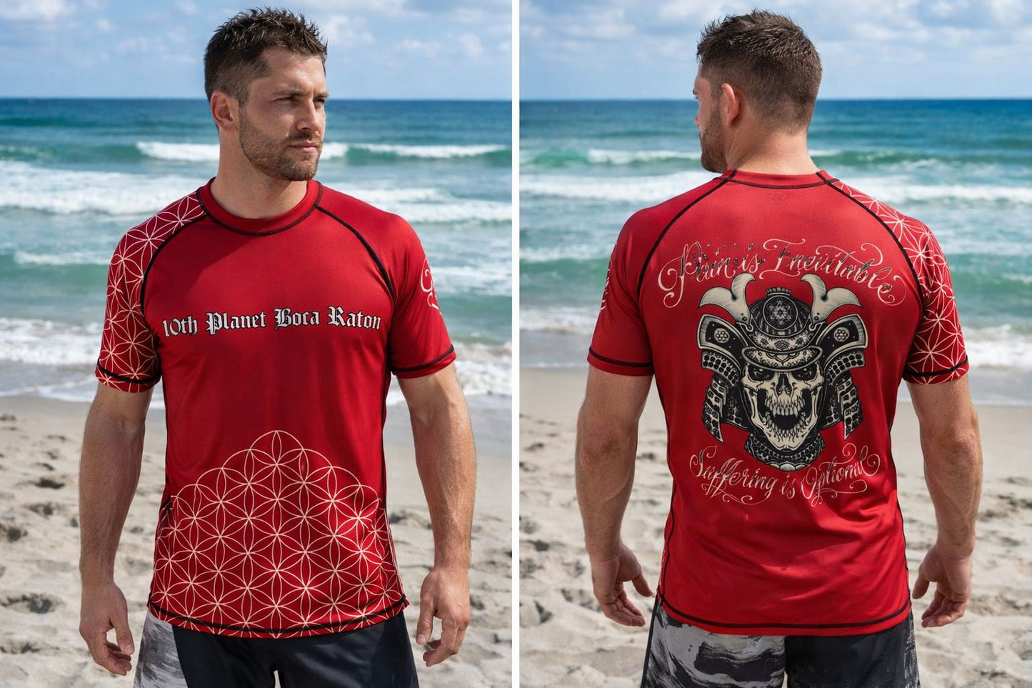 Skull Red Rashguard