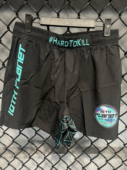 10P Boca Black and Teal Shorts