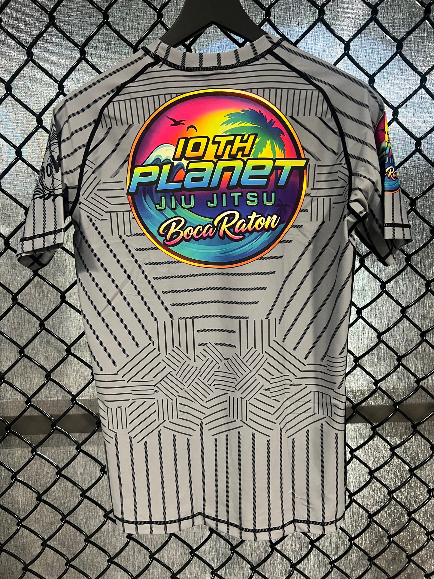 10P Boca Gray Pinstripe Rashguard