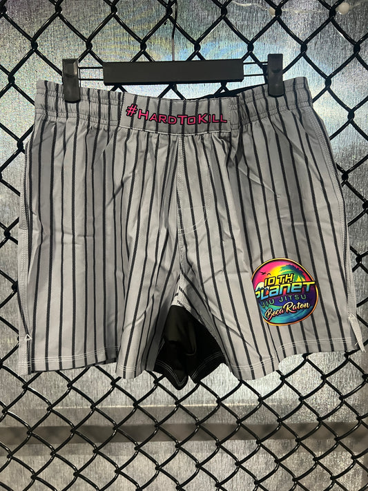 Gray Pinstripe Shorts